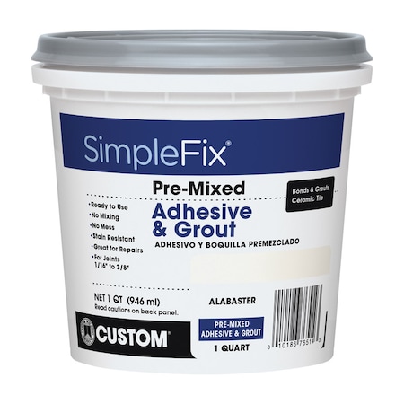 Simplefix Custom Building Products SimpleFix Indoor Alabaster Grout 1 qt TAGAQT